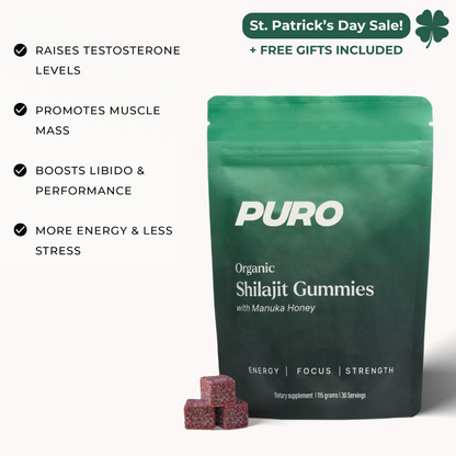 Organic Shilajit Daily Gummies - St. Patrick's Day Sale 🍀